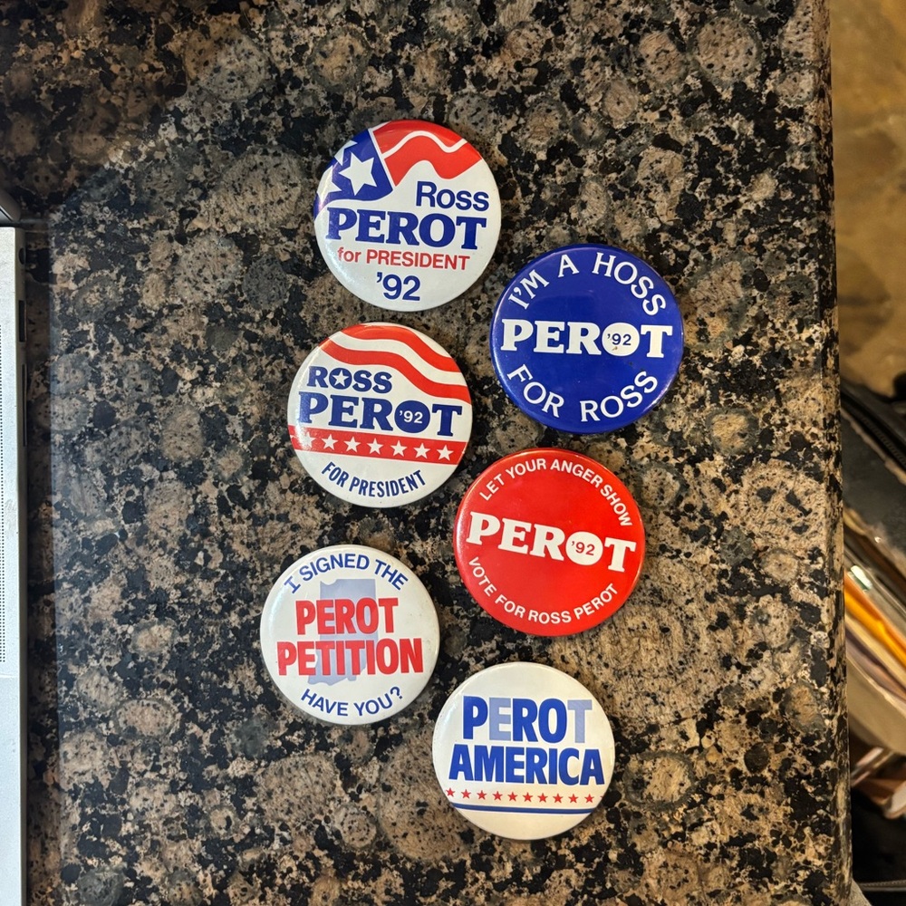 Ross Perot Campaign Buttons Set